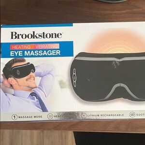 Brookstone Black Eye Massager with Heat and Vibration